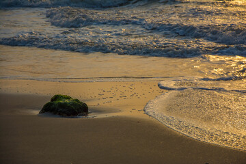 Wall Mural - Sunset upon the caribbean sea in Cartagena de Indias