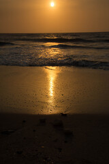 Wall Mural - Sunset upon the caribbean sea in Cartagena de Indias