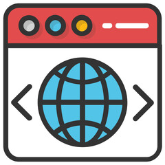 Wall Mural - 
A web prototype or website layout flat design icon
