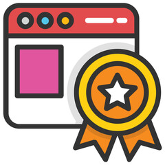Wall Mural - 
A web prototype or website layout flat design icon

