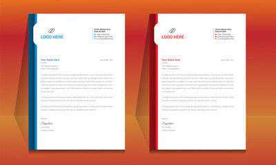 modern creative & clean business style letterhead of your corporate project design. ready to print w