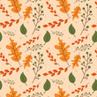 Seamless pattern floral flat design