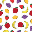 Seamless pattern fruit flat design