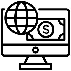 Wall Mural - a computer monitor symbolising user interface could be of website or any software