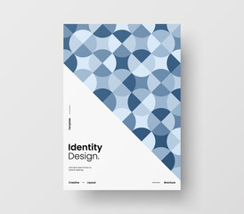 Vertical corporate identity A4 report cover. Abstract geometric vector business presentation design layout. Amazing company front page illustration brochure template.