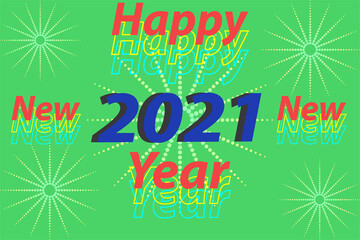 vector happy new year 2021