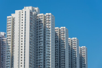 Aufkleber - Exterior of high rise residential building of public estate in Hong Kong city