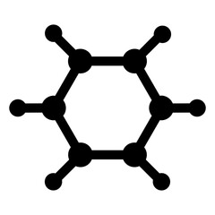 Sticker - Glyph Benzene Molecule 