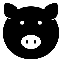 Canvas Print - Pig Face Vector 