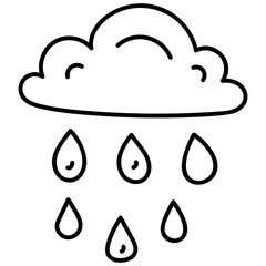 Sticker - Rainy Weather Vector 