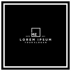 Wall Mural - letter ME square logo design vector