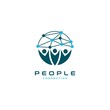 © SUPERGHONAM - People connection illustration logo design symbol vector template