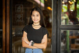Fototapeta  - portrait of young charming beautiful girl  with smile, authentic moments of real emotion.