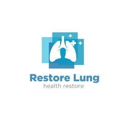 Poster - lung health logo designs simple modern for medical service