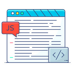 Wall Mural - html source code of a web page, icon of program coding