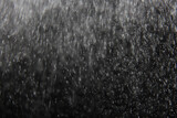 Fototapeta  - abstract background overlay white bokeh falling snow fog view on black