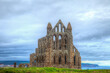 View of Whitby Abbey in North Yorkshire, Great Britain.