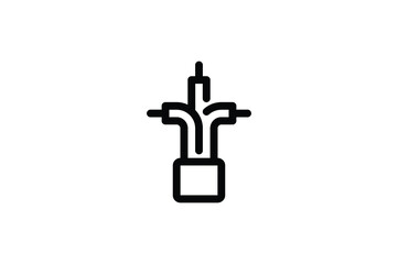 Sticker - Electrician Outline Icon - Cable