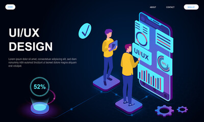 Wall Mural - ux ui concept. user interface. user experience. can use for web banner, infographics, hero images. i