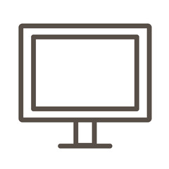 Wall Mural - desktop computer display line style icon