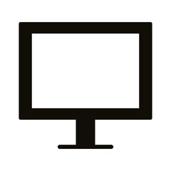 Wall Mural - desktop computer display silhouette style icon