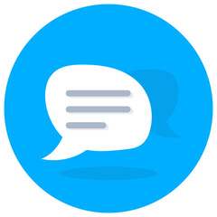 Sticker - 
Two chat bubbles showing concept of communication icon
