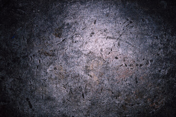 Wall Mural - Rough steel with scratches and impact marks