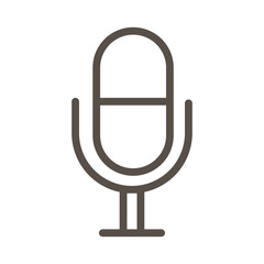 Sticker - microphone sound line style icon