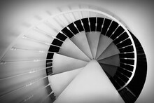 White And Black Spiral Staircase
