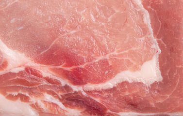 Sticker - Meat uncooked slice pork background texture close up