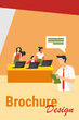 © PCH.Vector - Office employees listening manager with clipboard. Laptop, worker, staff flat vector illustration. Business and management concept for banner, website design or landing web page