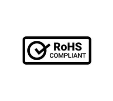 RoHS Compliant Symbol On White. Stock Vector Icon