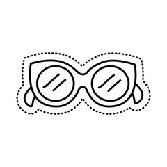 Poster - sunglasses sticker line style icon