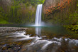 © Tandem Stock - Scenic view of Abiqua Falls with basalt rock in forest