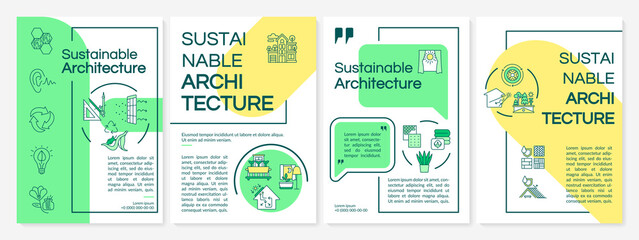 Wall Mural - sustainable architecture and building brochure template. flyer, booklet, leaflet print, cover design