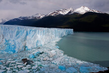 Scenic View Of Perito Moreno Glacier With Mountains In Background