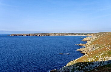 Canvas Print - Baie Des Trépassés , Pointe du Van, Pointe du Raz, Cap Sizun, Cléden-Cap-Sizun, Plogoff, GR34, Finistère, Bretagne, France
