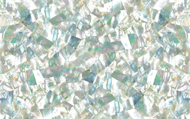 Wall Mural - Natural mother of pearl in faceted pattern