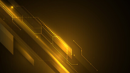 Wall Mural - golden hi-tech motion vector image