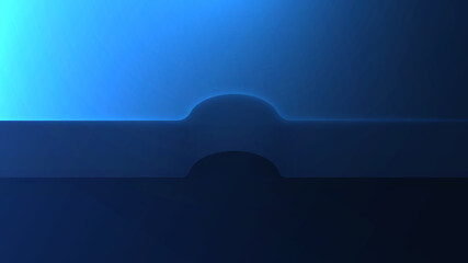 Poster - Layered curved blue background with bend