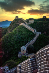 Canvas Print - Great Wall of China Sunset 