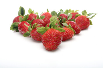 Poster - Strawbwrry on white background - close-up