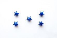 5 Blue Stars Of The Honduras Flag Shiny Blue