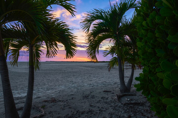 Wall Mural - Fort Myers beach at sunset.Fort Myers Beach.Florida.USA