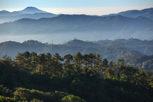 Viewpoint In The Morning At Huai Nam Dang National Park In Chiangmai And Mae Hong Son, Thailand 