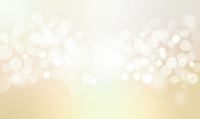 Fototapete - Bokeh silver gold and white background with texture. Bokeh colorful glows sparkle beautiful New year day concept. and used for background and display your product.