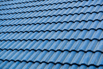 Blue ceramic tile roof