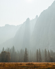 Wall Mural - Lightfalls in Yosemite National Park