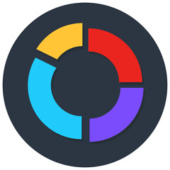 Sticker - 
Circle diagram, donut chart graphics 
 