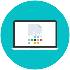 Wall Mural - data analytics concept, flat rounded vector